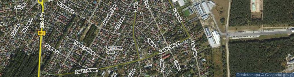 Zdjęcie satelitarne Okólna ul.